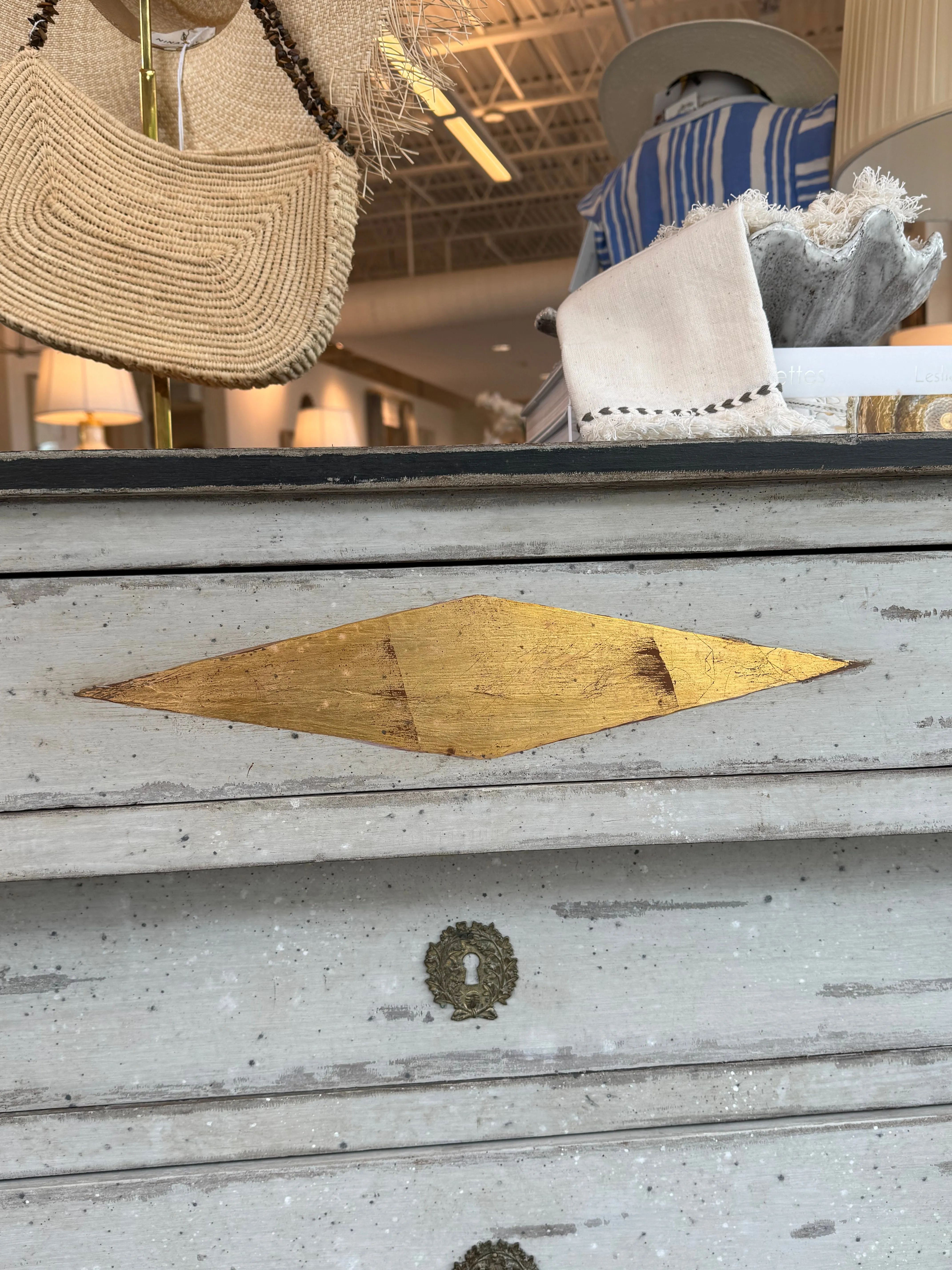 Painted Antique 4 Drawer Chest