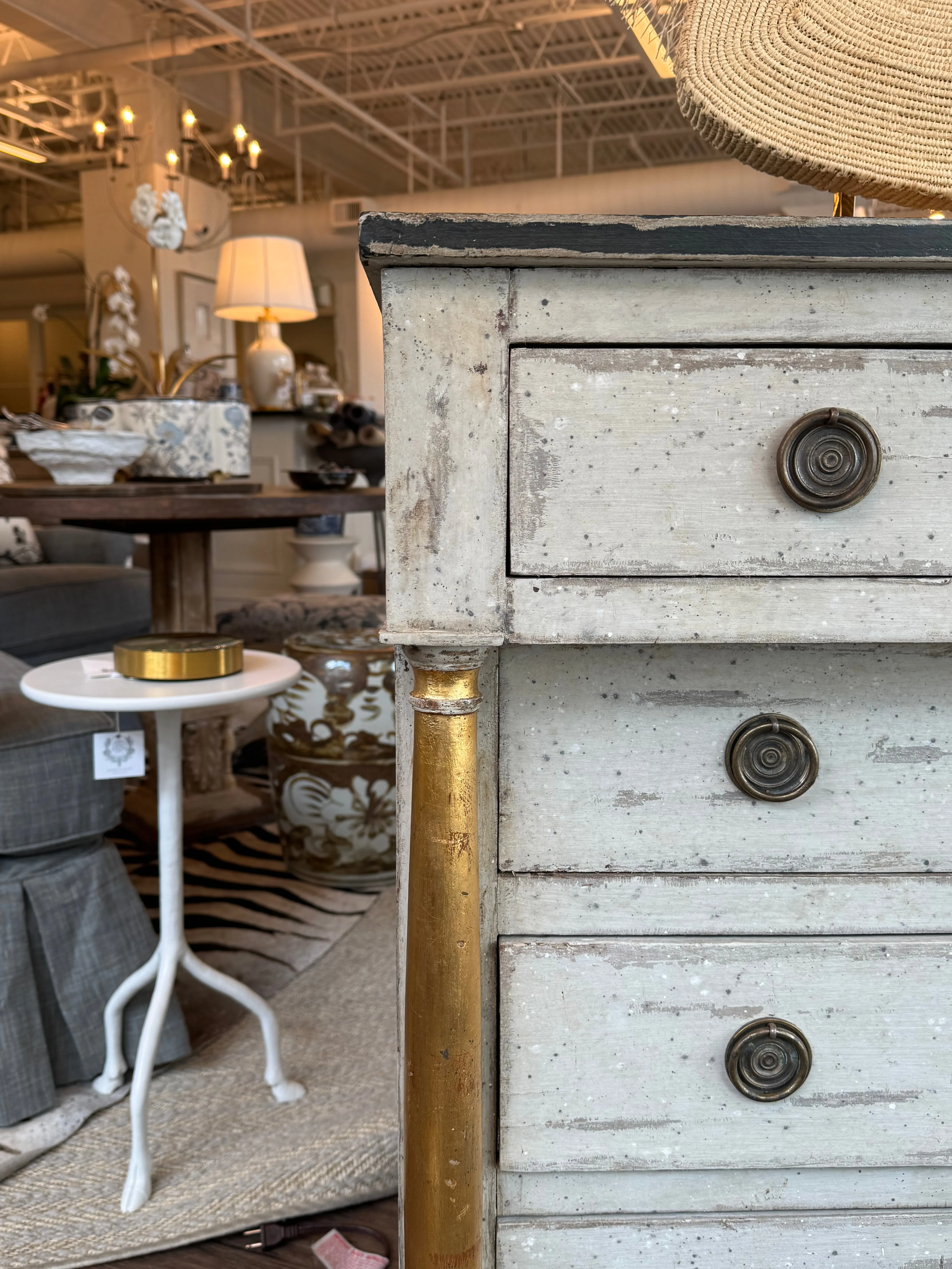 Painted Antique 4 Drawer Chest