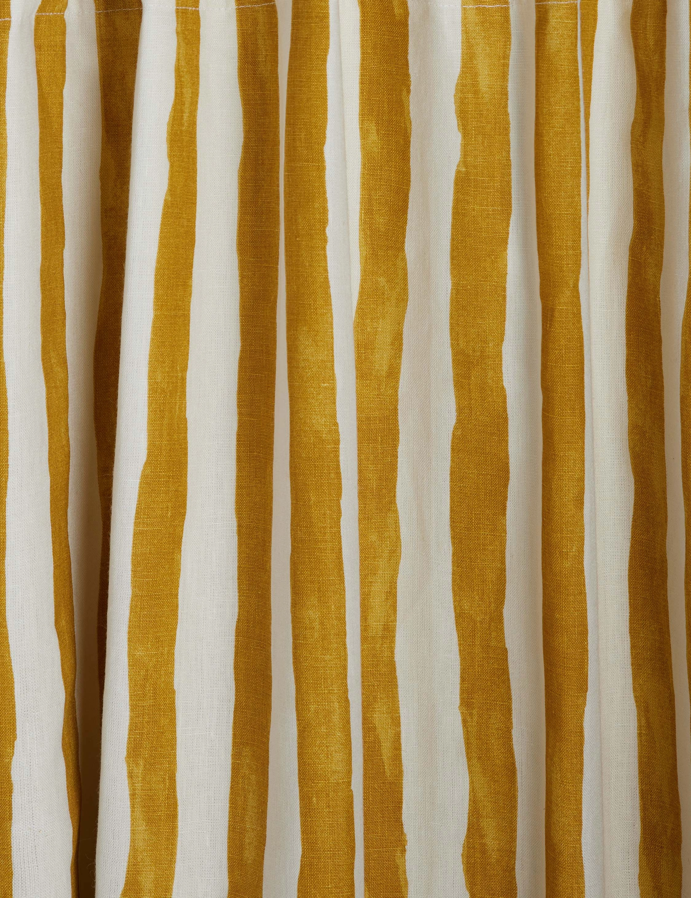 Painterly Stripe Linen Curtain Panel by Sarah Sherman Samuel