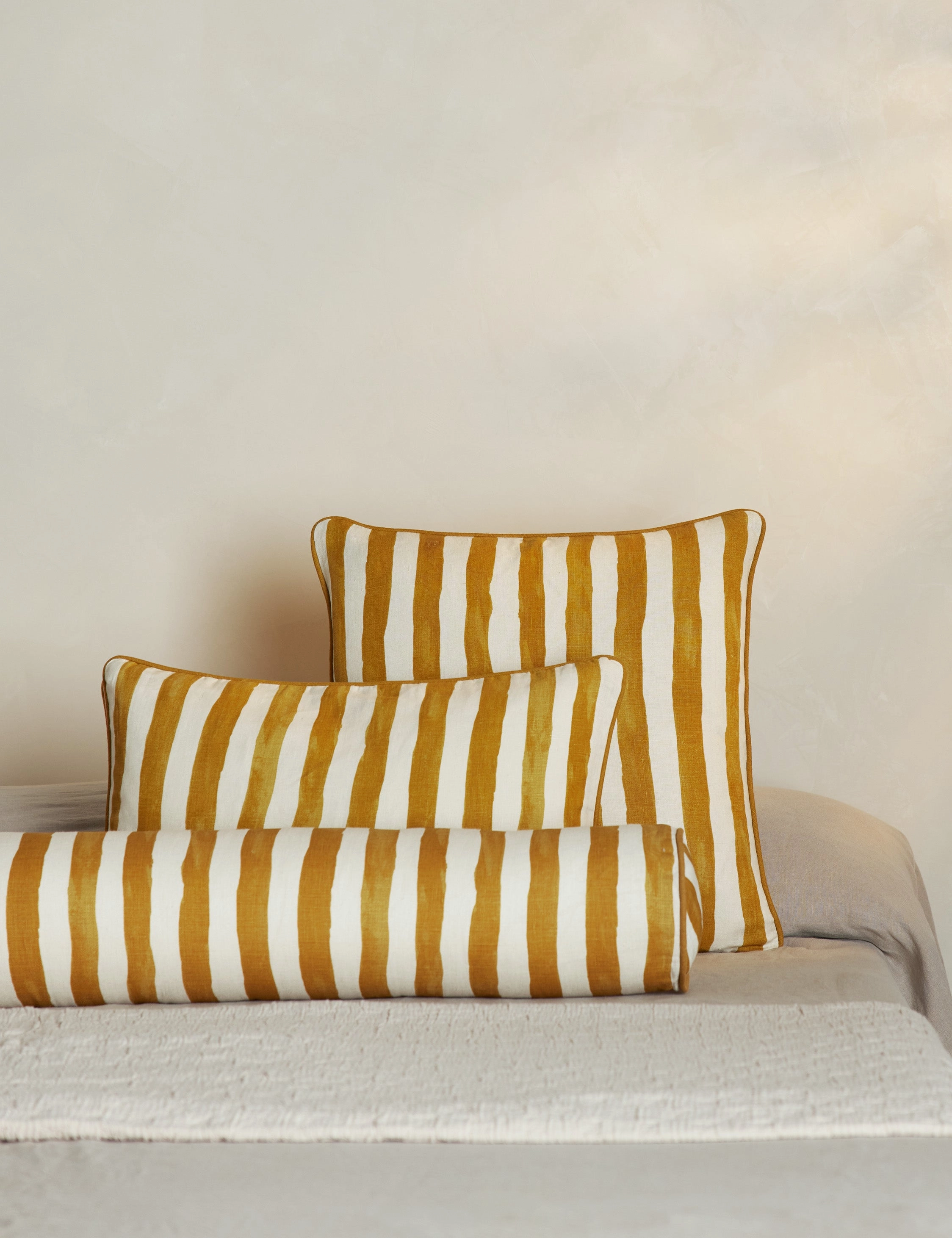 Painterly Stripe Linen Fabric by Sarah Sherman Samuel