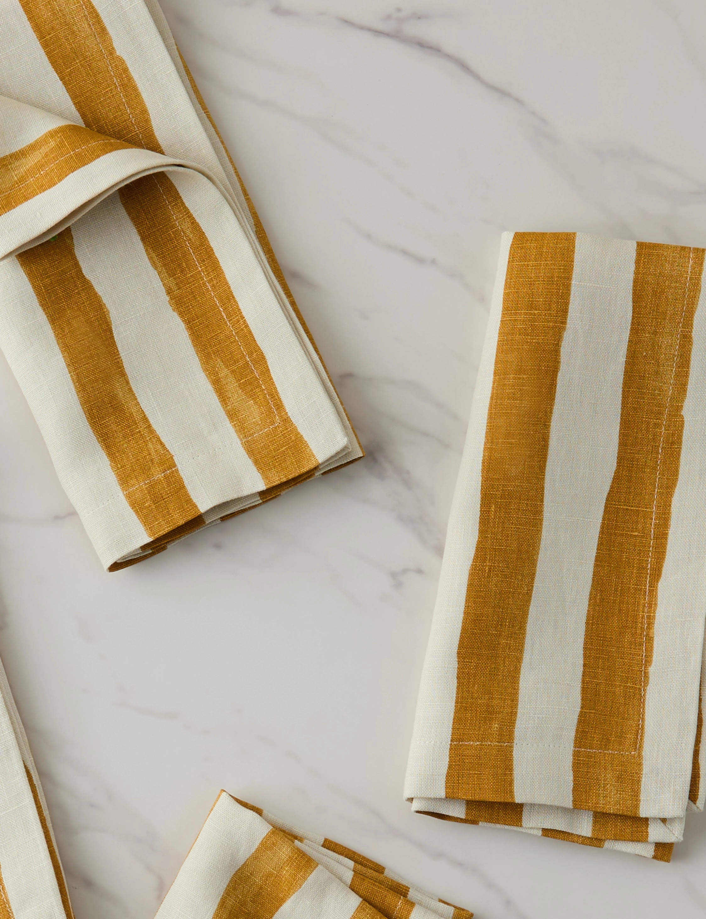Painterly Stripe Linen Napkins (Set of 4) by Sarah Sherman Samuel