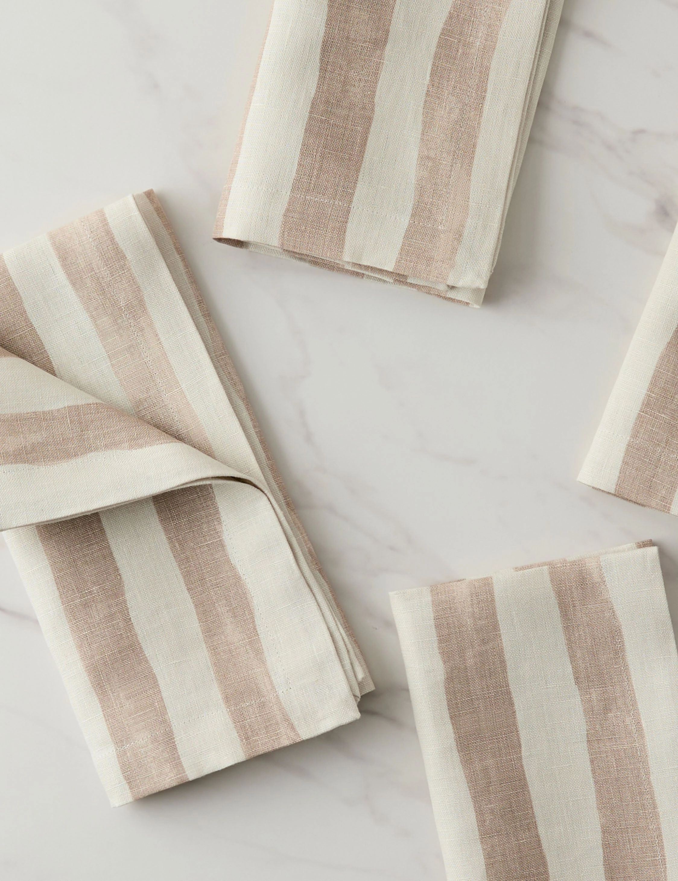 Painterly Stripe Linen Napkins (Set of 4) by Sarah Sherman Samuel