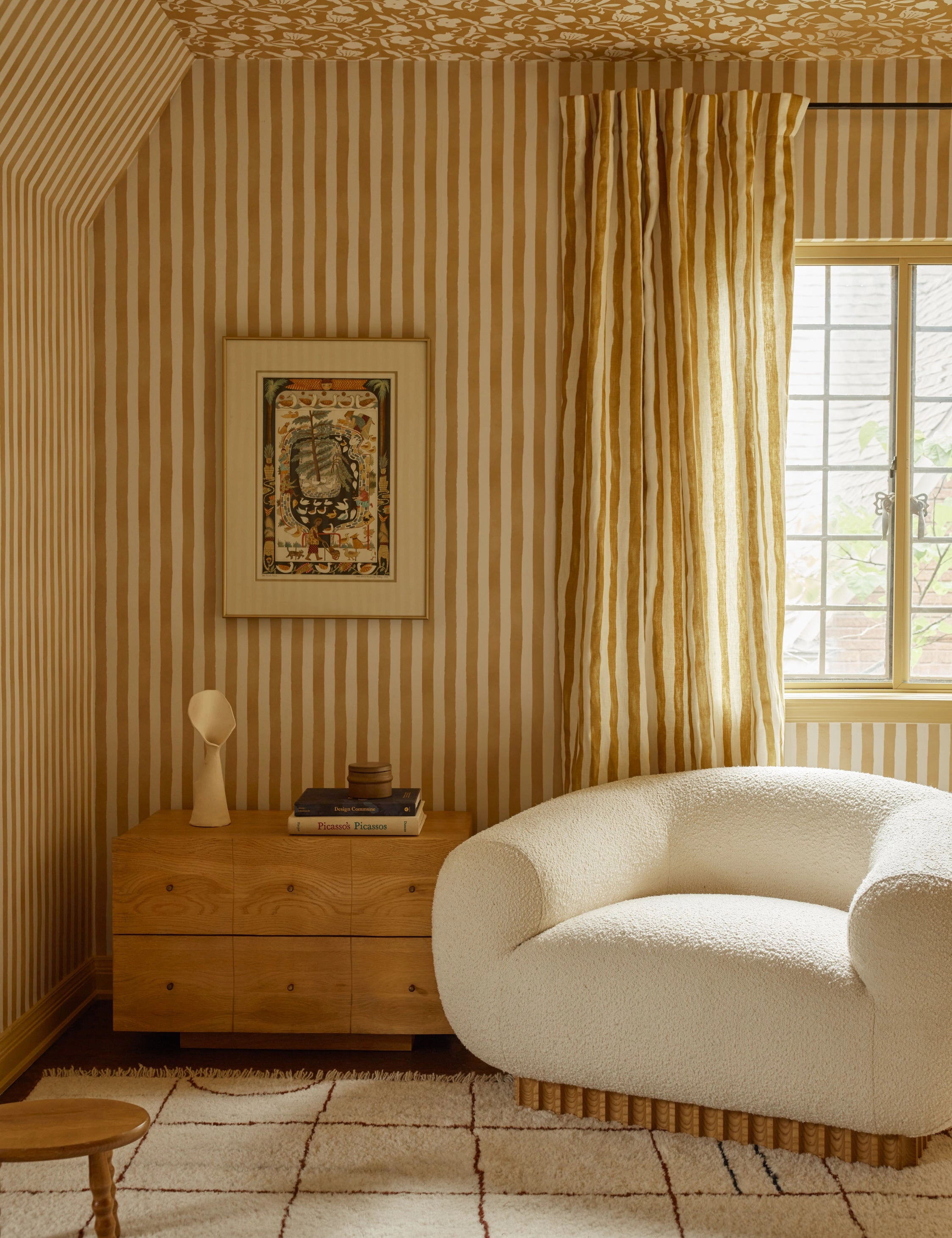 Painterly Stripe Wallpaper by Sarah Sherman Samuel