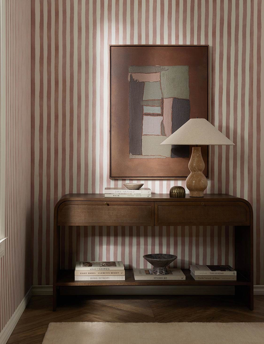 Painterly Stripe Wallpaper by Sarah Sherman Samuel