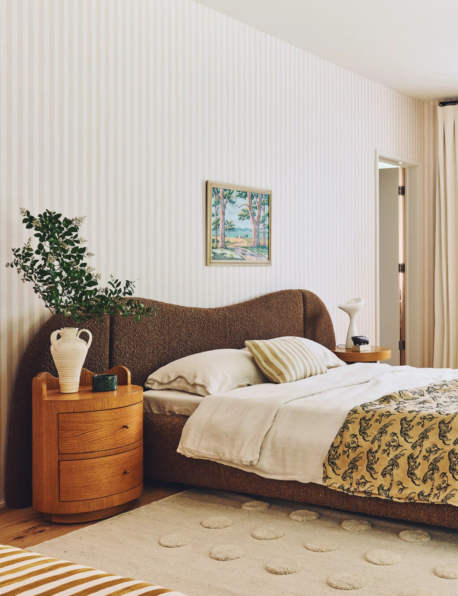 Painterly Stripe Wallpaper by Sarah Sherman Samuel