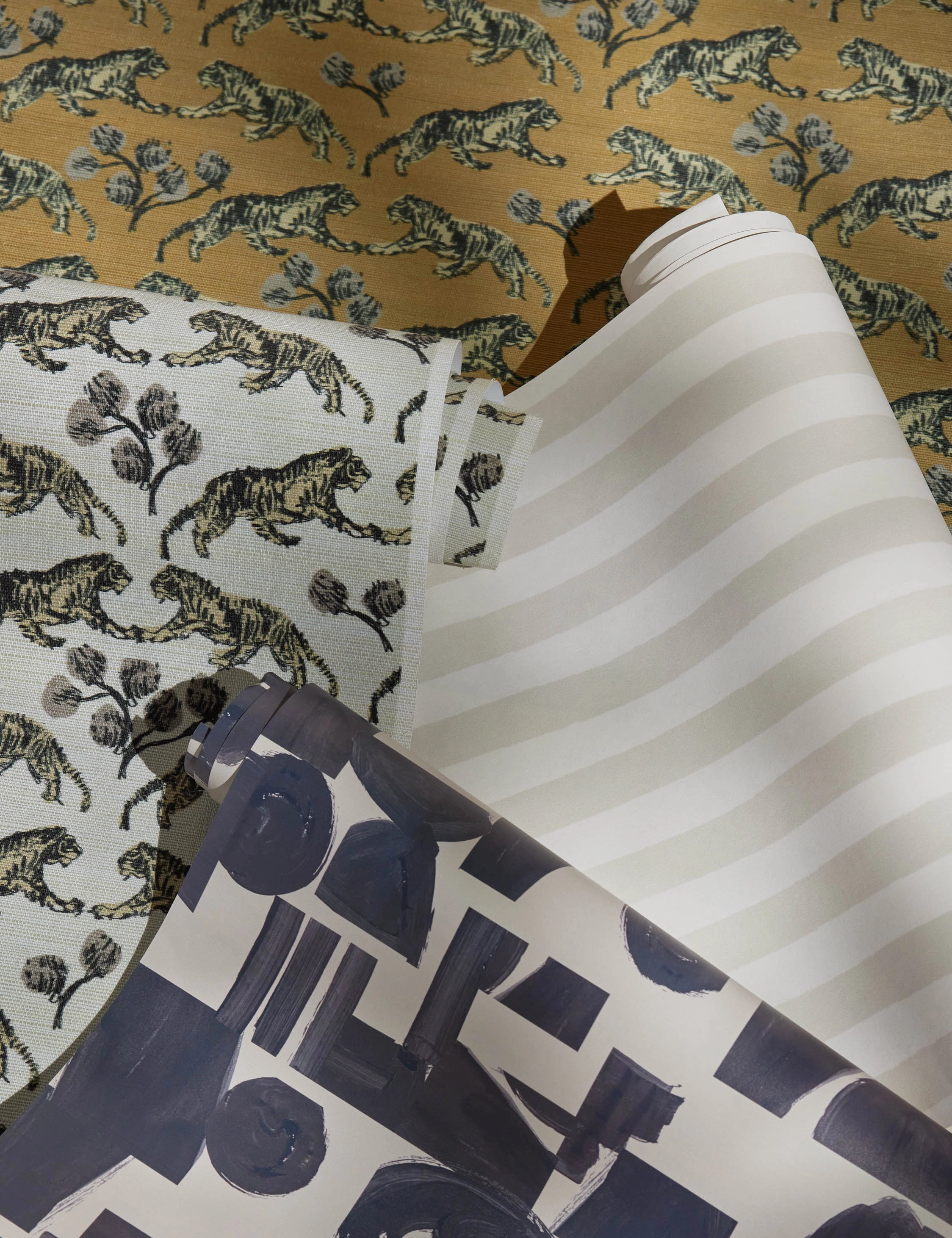 Painterly Stripe Wallpaper by Sarah Sherman Samuel