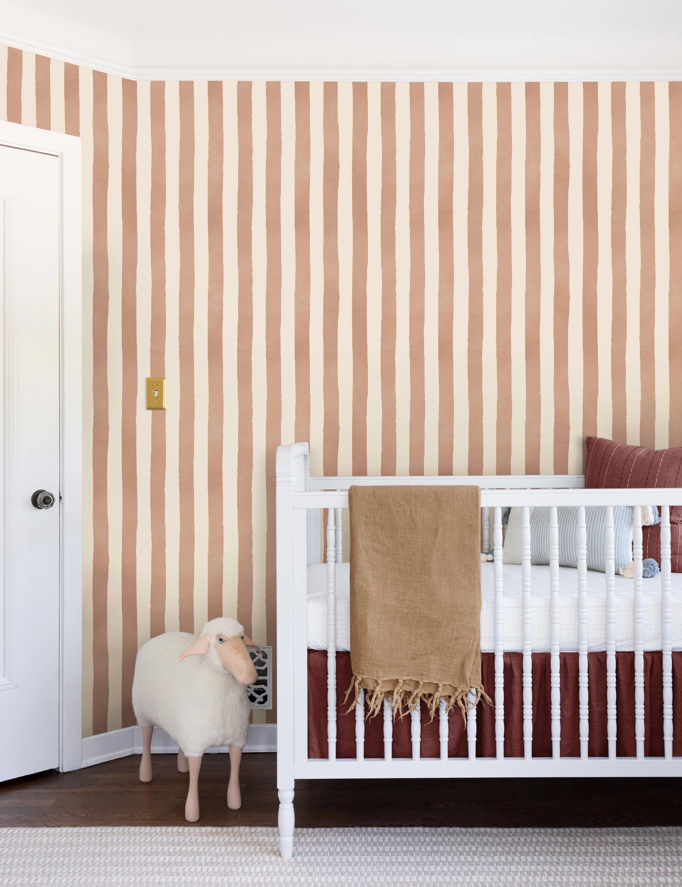 Painterly Stripe Wallpaper by Sarah Sherman Samuel