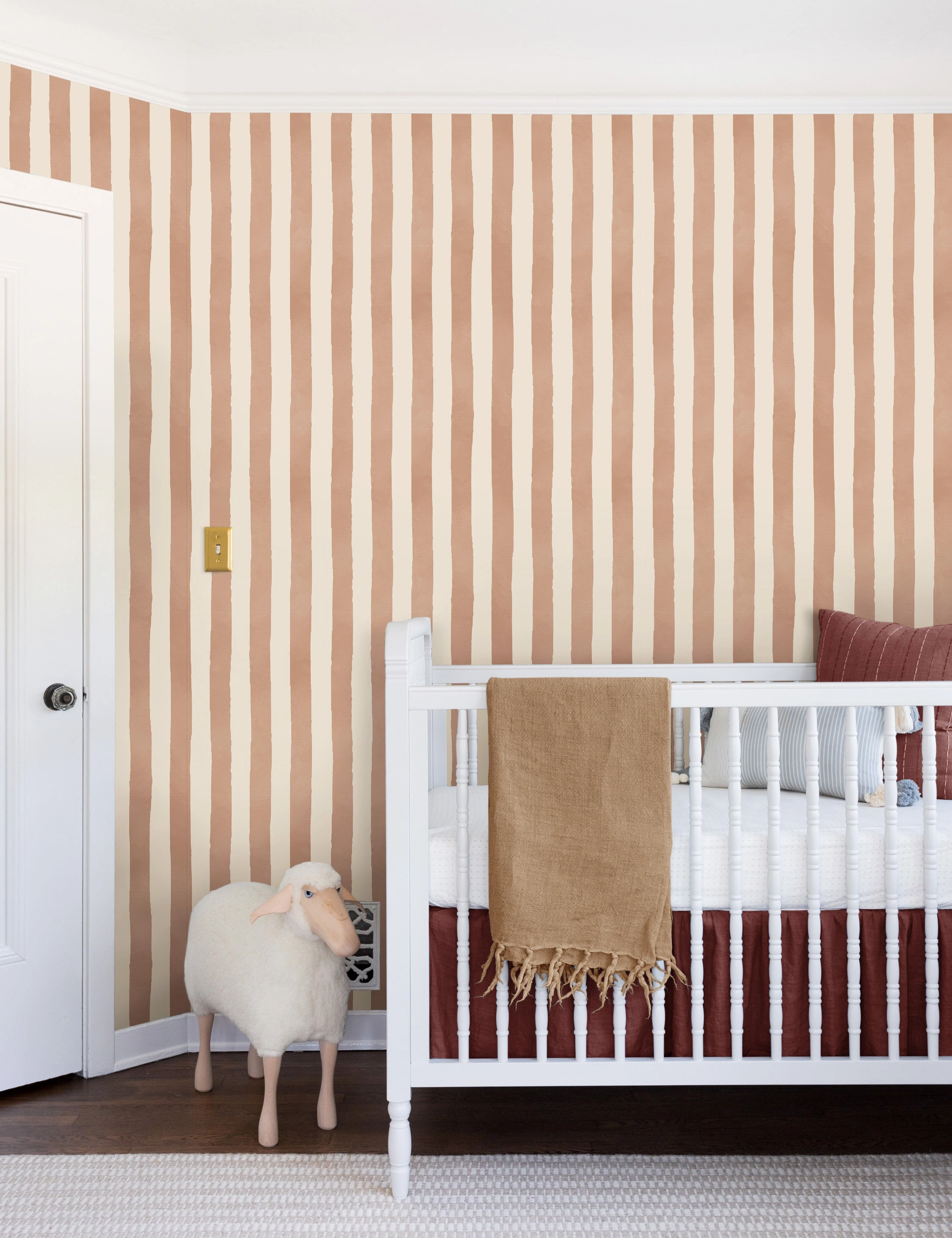Painterly Stripe Wallpaper by Sarah Sherman Samuel