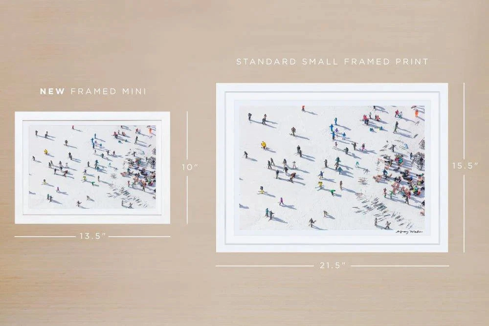 Park City Skiers Mini Framed Print by Gray Malin