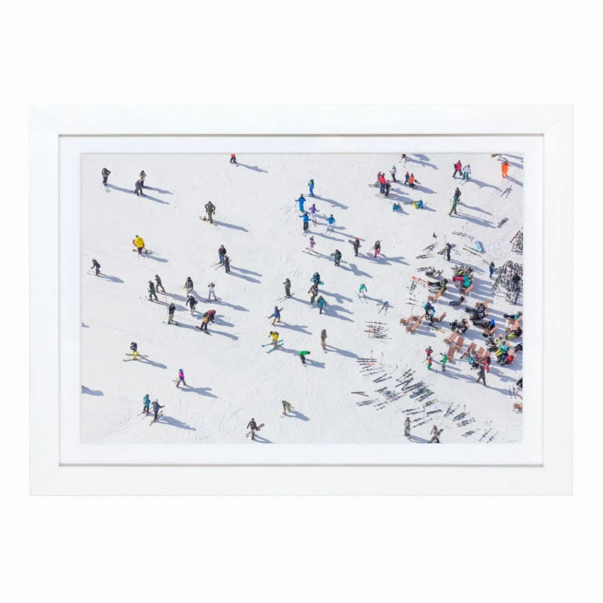 Park City Skiers Mini Framed Print by Gray Malin