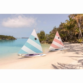 Pastel Blue and Pink Sailboats, Tucker's Town Print by Gray Malin 
