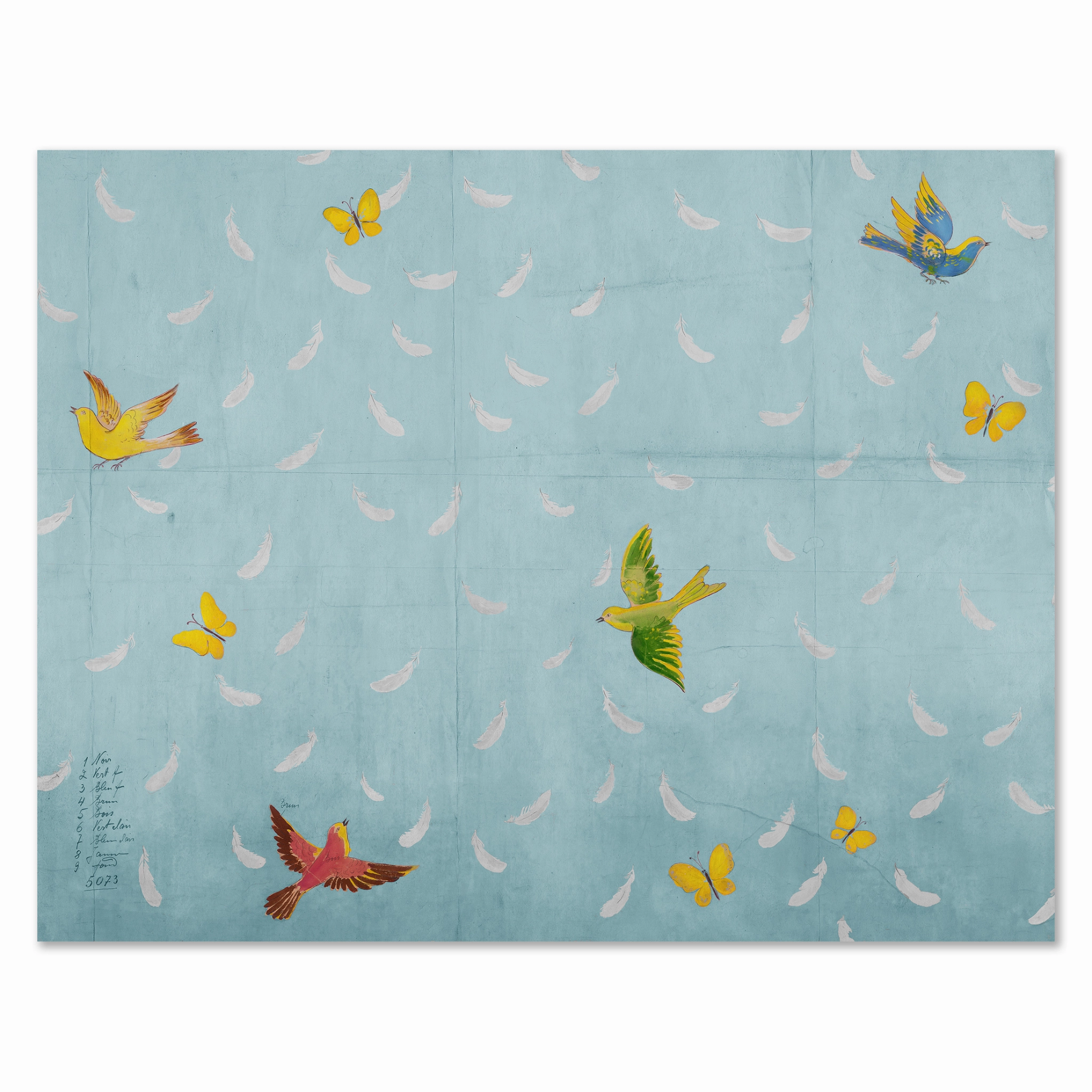 Paule Marrot Blue Feathers