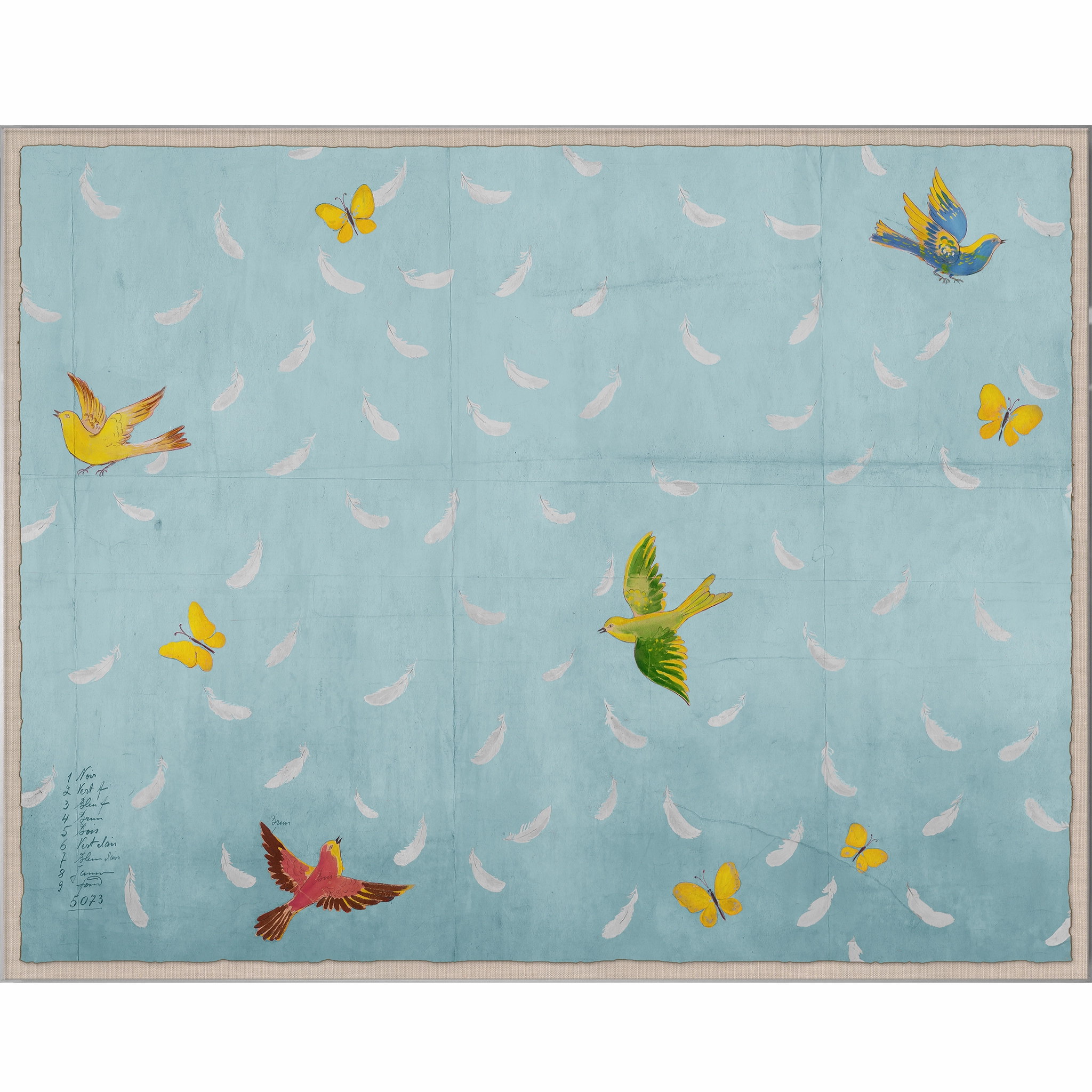 Paule Marrot Blue Feathers