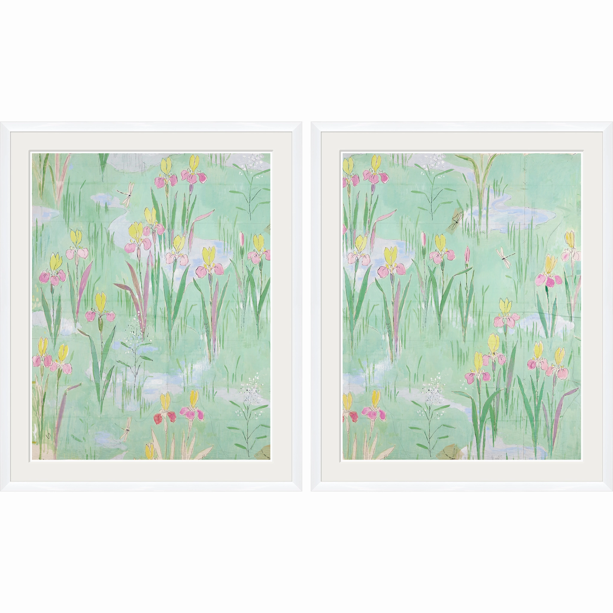 Paule Marrot Fleurs Vertes I & II (Var. 1) 
