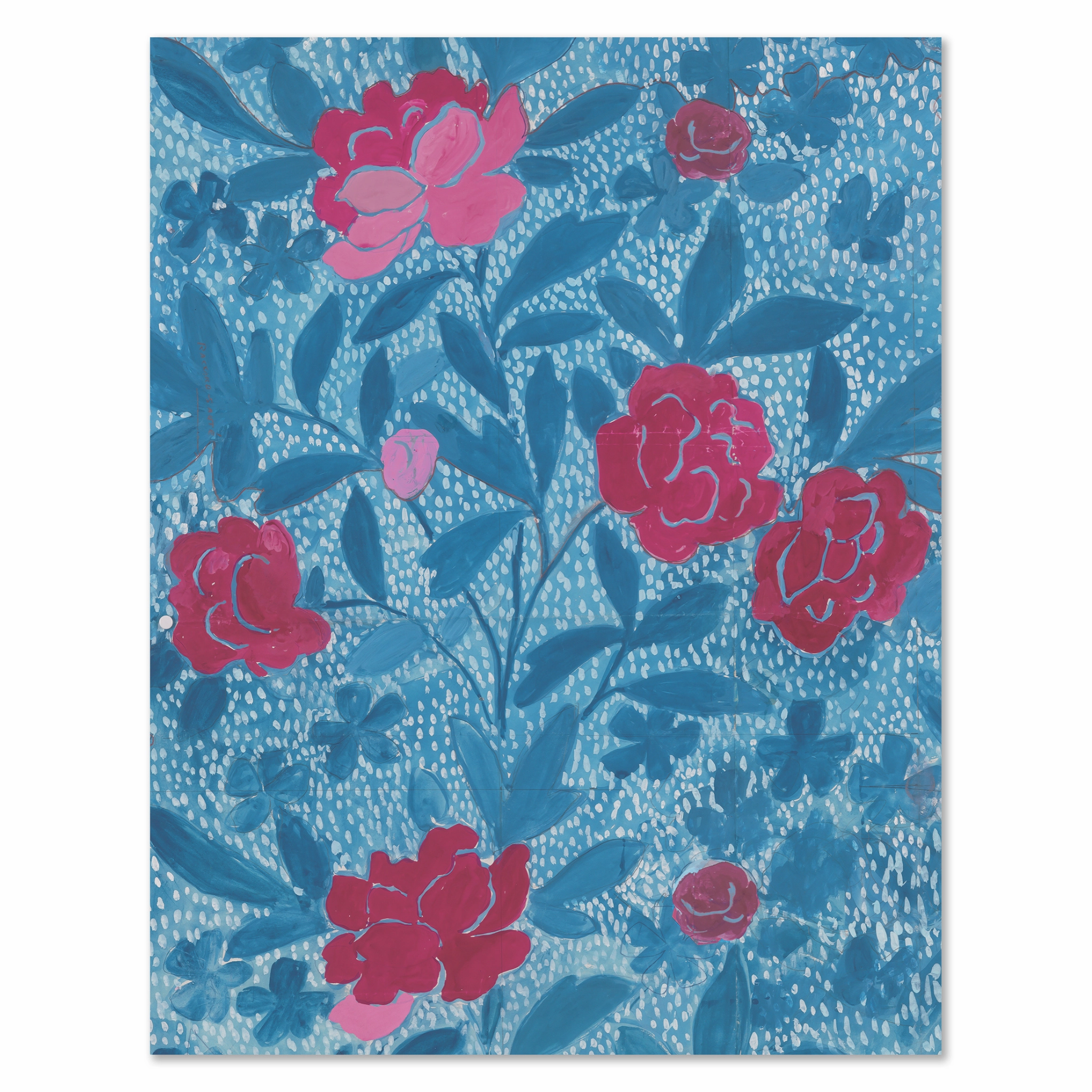 Paule Marrot Floral Blue (Print Only) 
