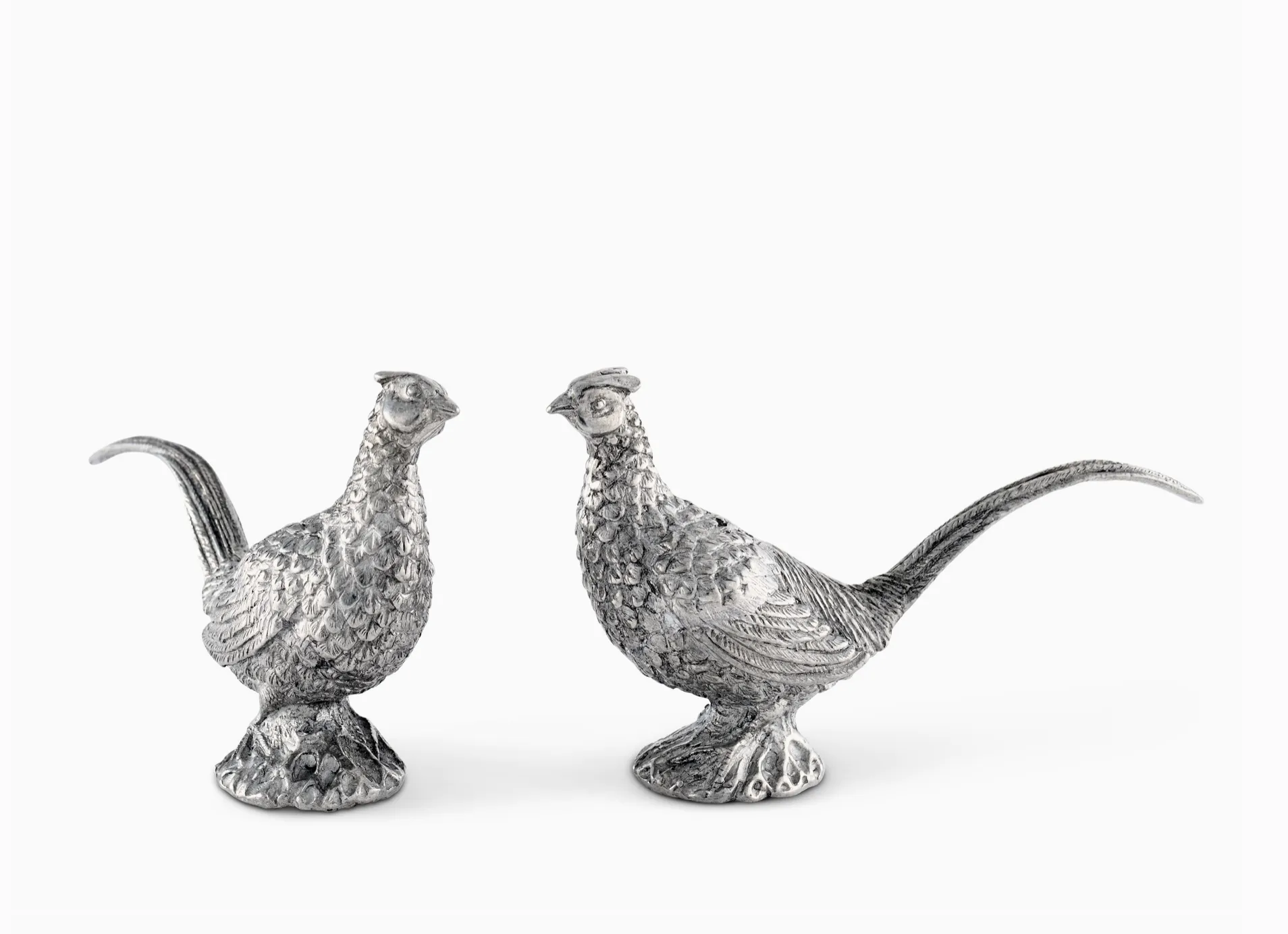 Pewter Pheasants Salt & Pepper Set 
