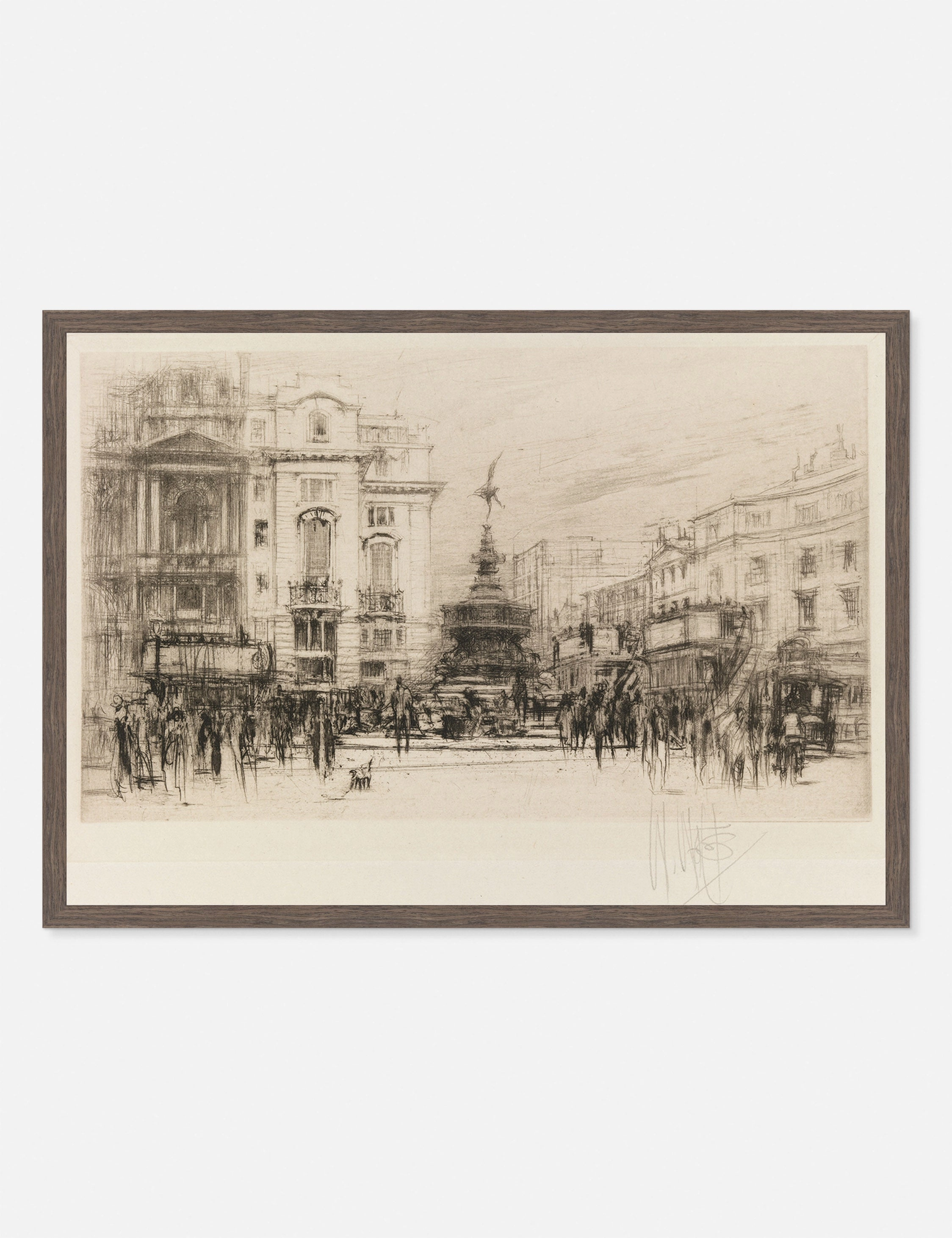 Piccadilly Circus (with Criterion Theatre) Print by William Walcot