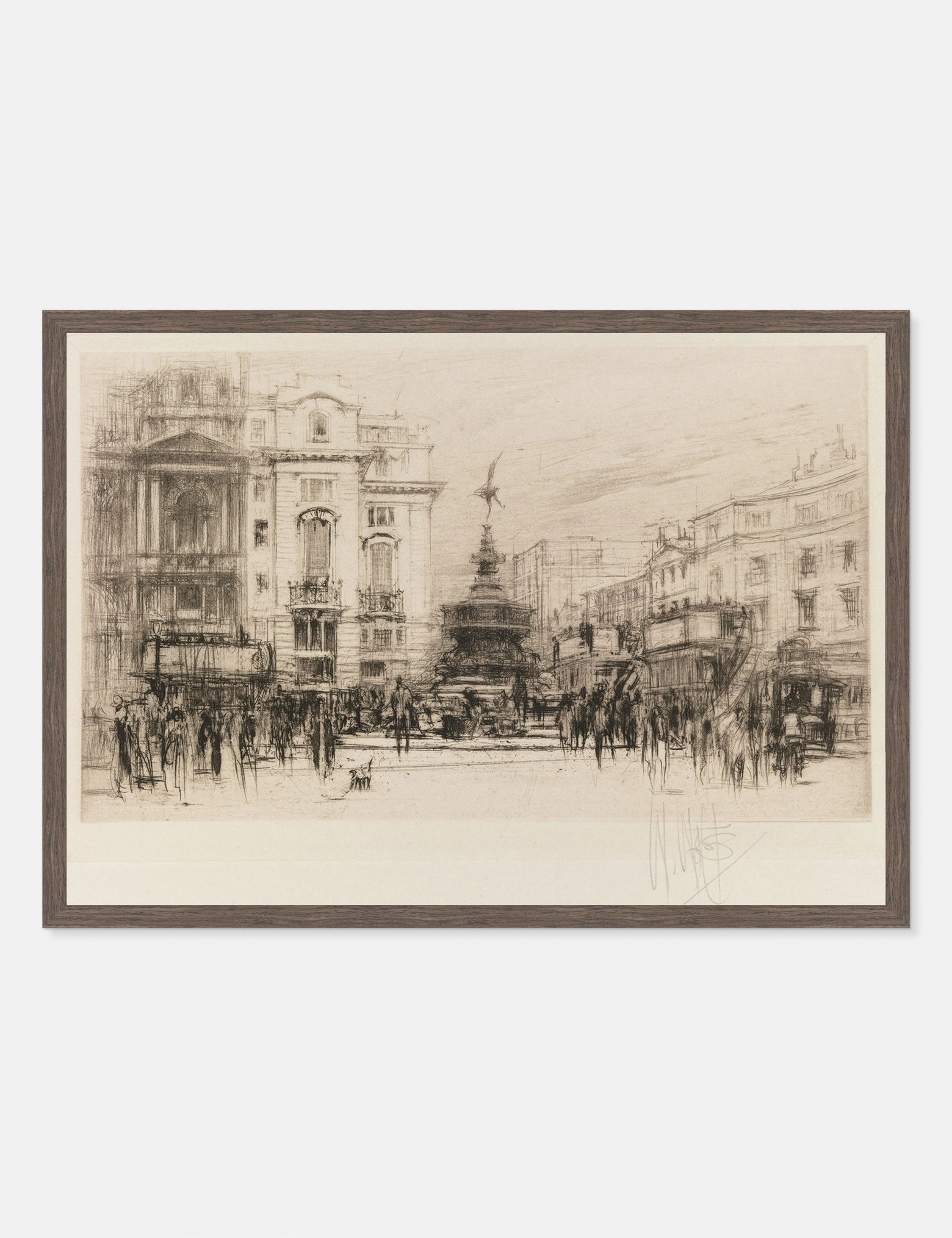 Piccadilly Circus (with Criterion Theatre) Print by William Walcot