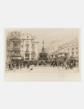 Piccadilly Circus (with Criterion Theatre) Print by William Walcot 