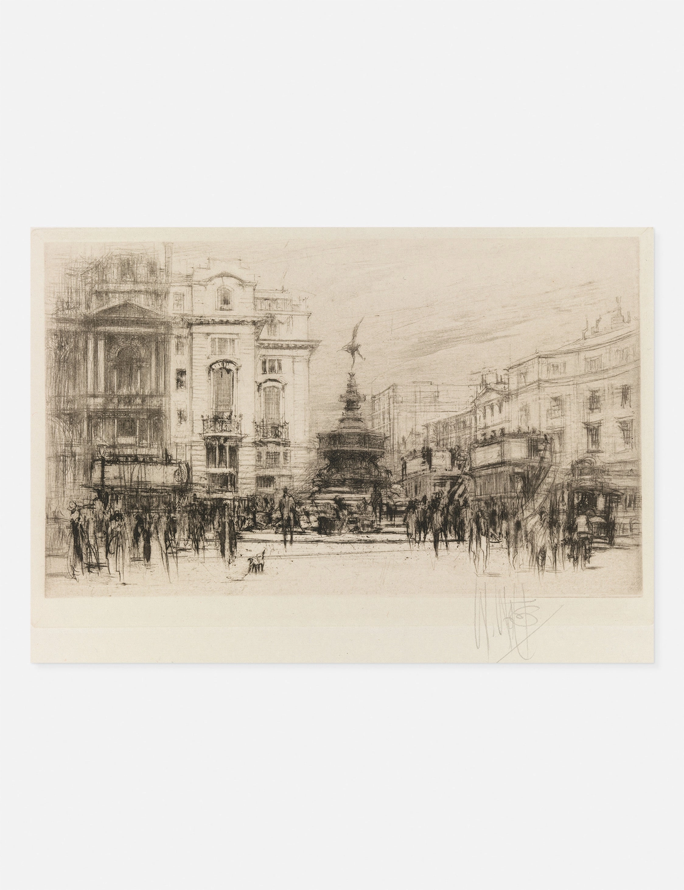 Piccadilly Circus (with Criterion Theatre) Print by William Walcot 