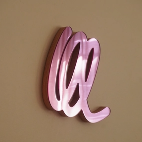 Pink 12 Scribble Sculpture Mirror 
