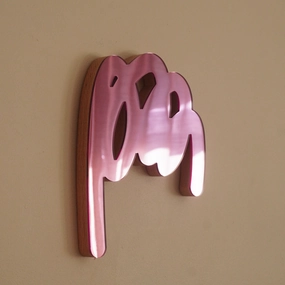 Pink 16 Scribble Sculpture Mirror 