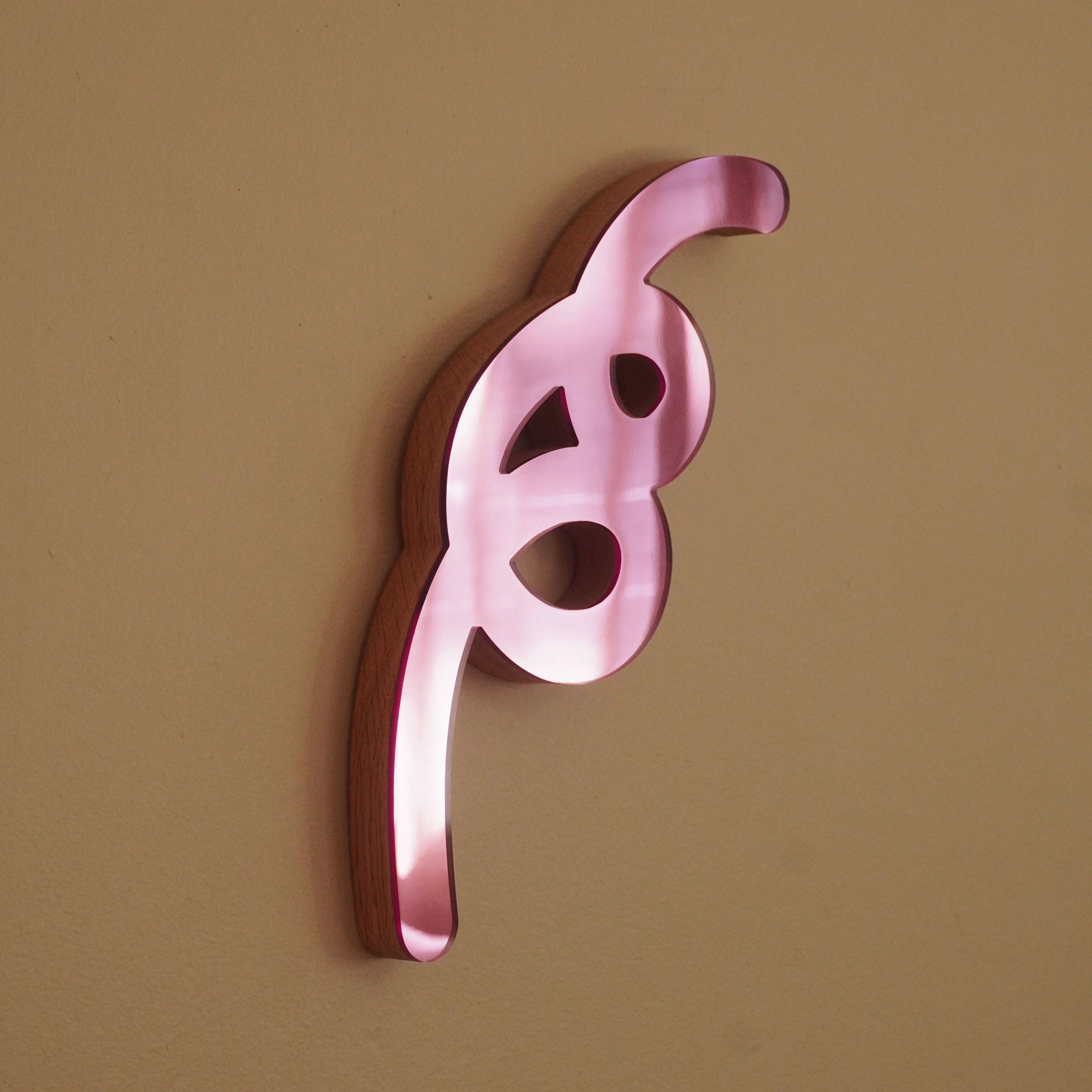 Pink 2 Scribble Sculpture Mirror 