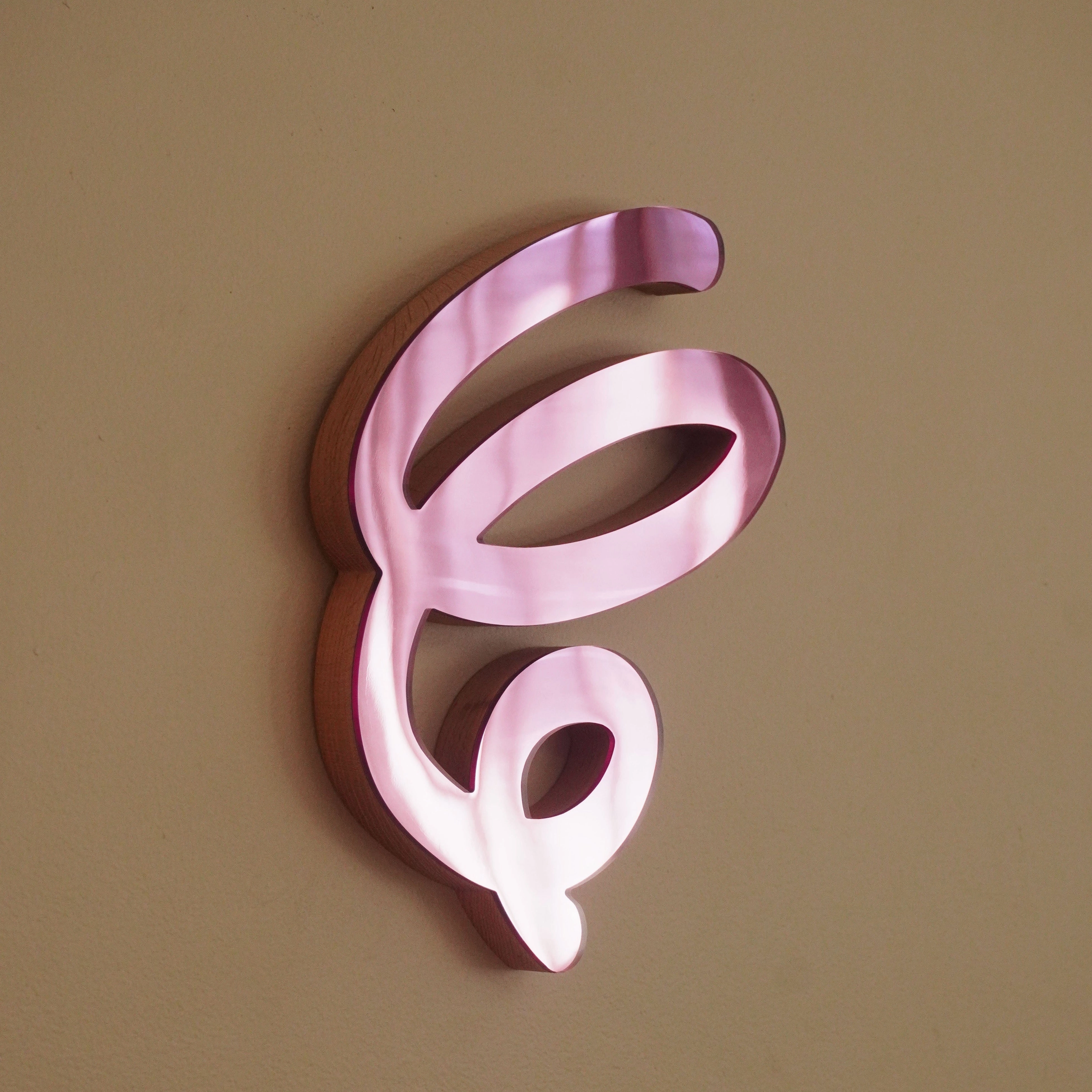 Pink 5 Scribble Sculpture Mirror 