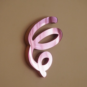 Pink 5 Scribble Sculpture Mirror 