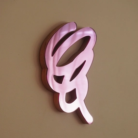 Pink 6 Scribble Sculpture Mirror 