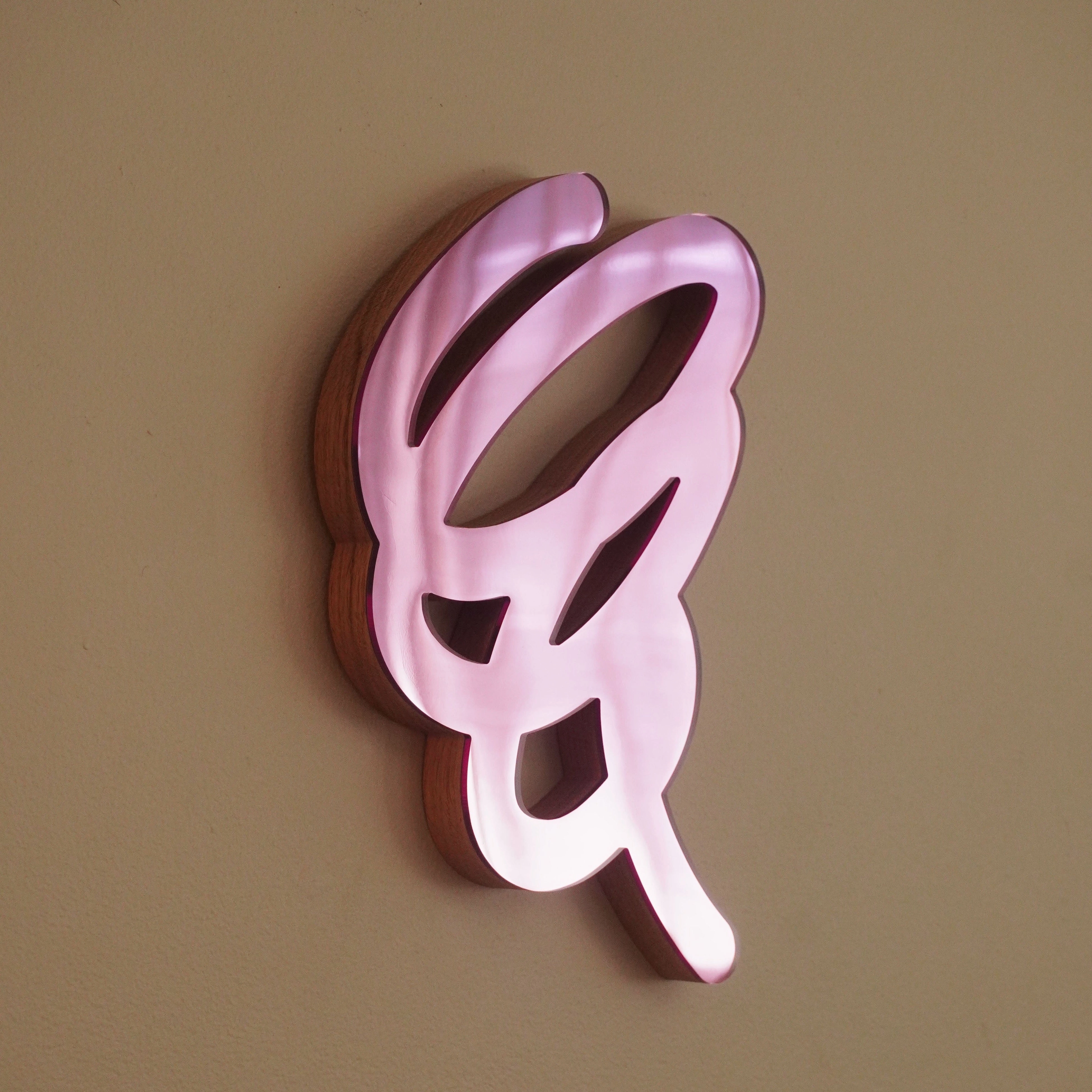 Pink 6 Scribble Sculpture Mirror 
