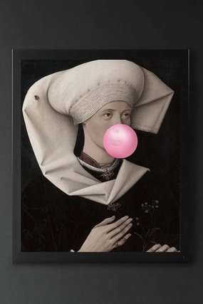 Pink Bubblegum Viscountess Portrait Canvas 