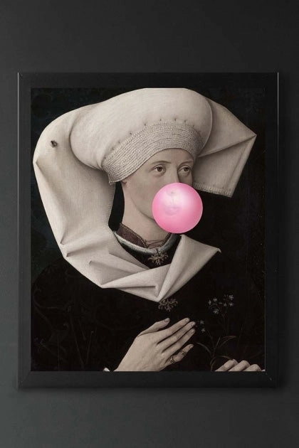 Pink Bubblegum Viscountess Portrait Canvas 