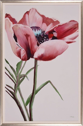 Pink Paris Poppy Flower I Wall Art 