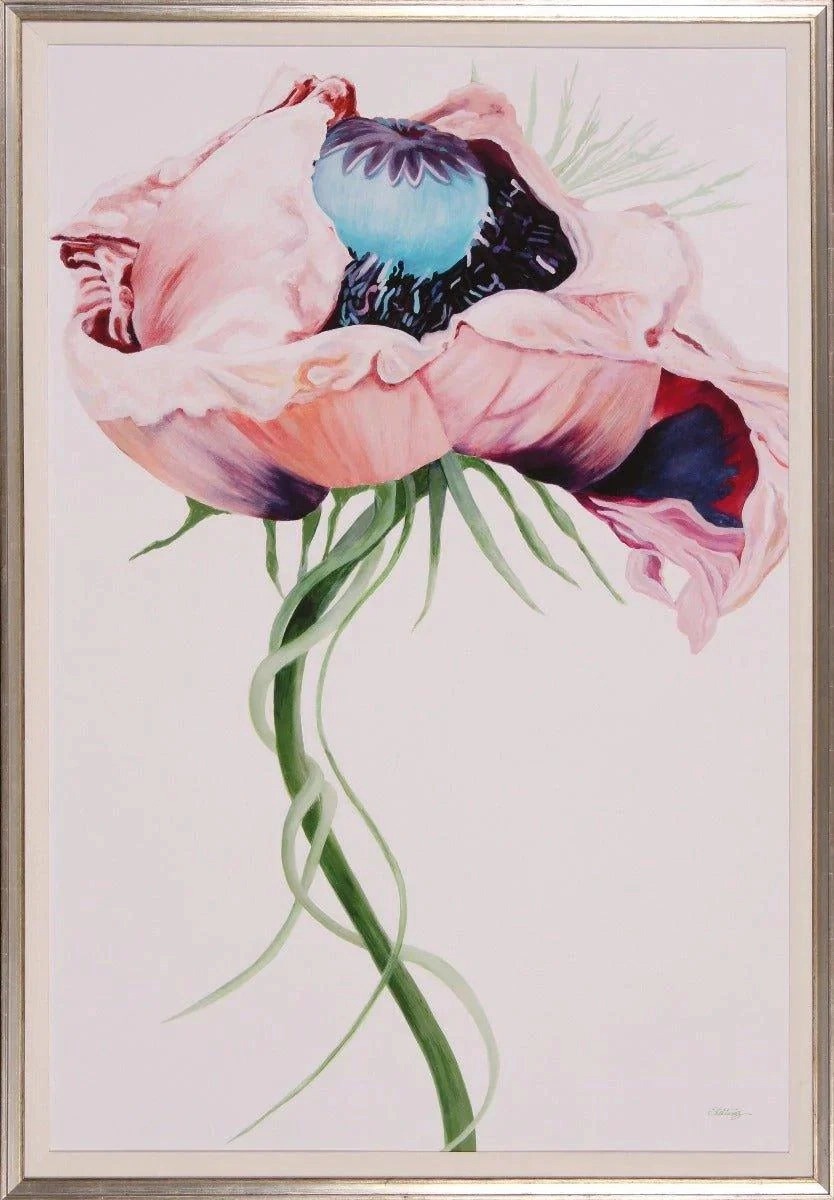 Pink Paris Poppy Flower II Wall Art 