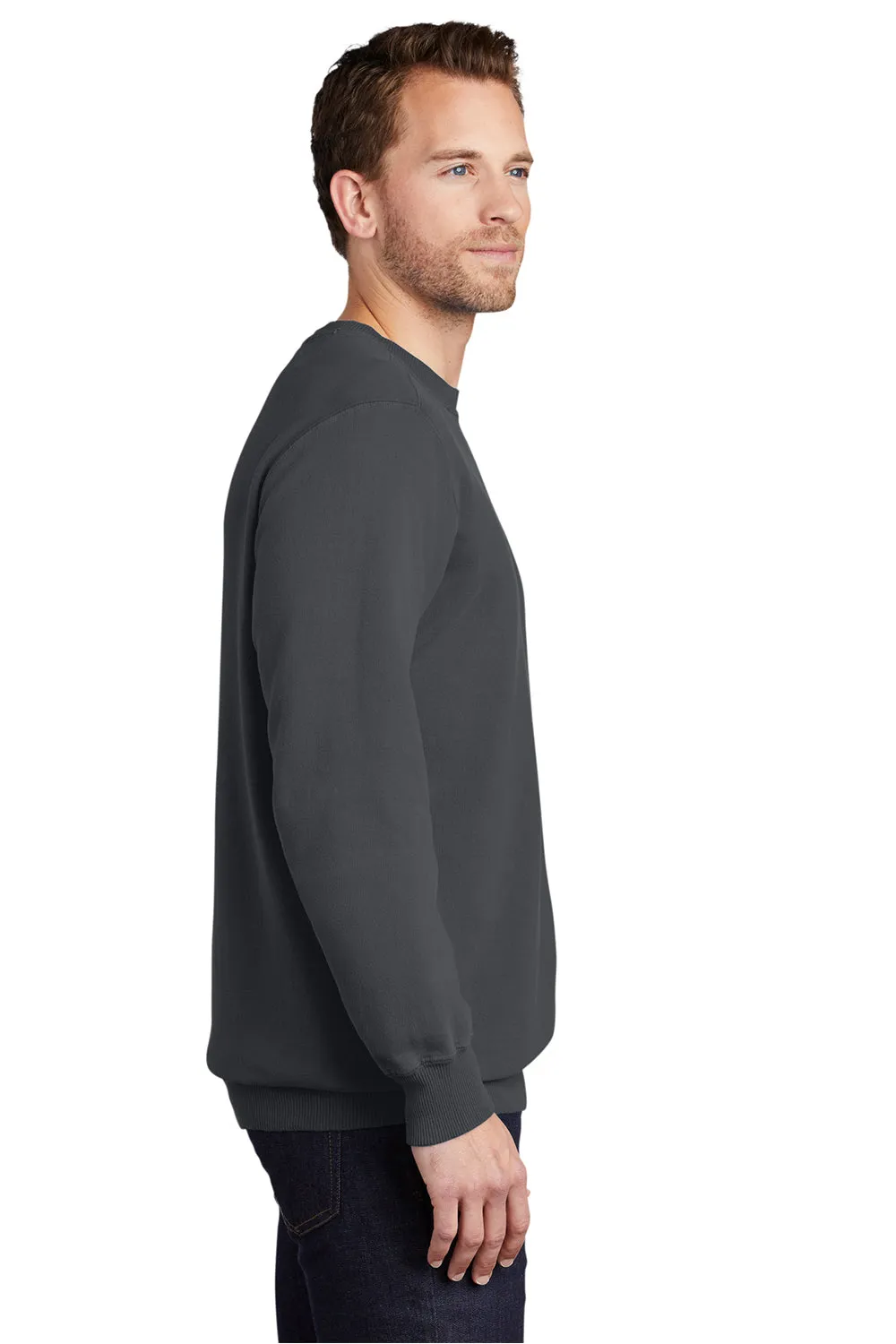Port & Company Mens Beach Wash Fleece Crewneck Sweatshirt - Coal Grey  Buy the latest Clothing Port-Company