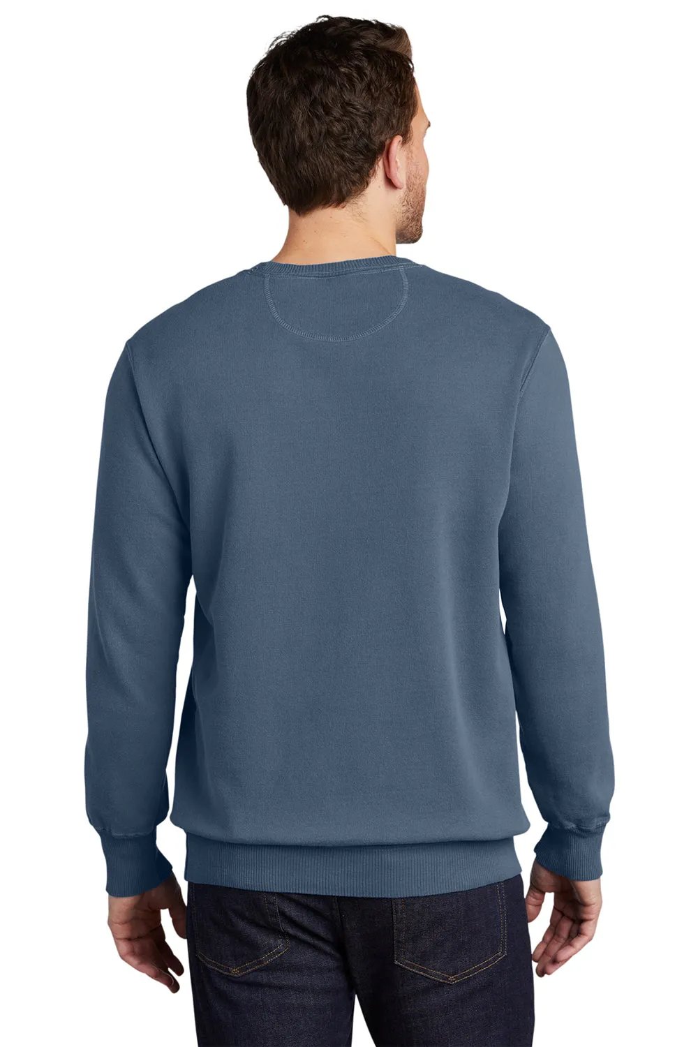Port & Company Mens Beach Wash Fleece Crewneck Sweatshirt - Denim Blue  Buy the latest Clothing Port-Company