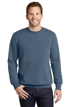 Port & Company Mens Beach Wash Fleece Crewneck Sweatshirt - Denim Blue  Buy the latest Clothing Port-Company