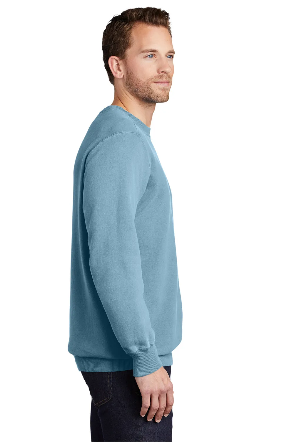 Port & Company Mens Beach Wash Fleece Crewneck Sweatshirt - Mist Blue  Buy the latest Clothing Port-Company