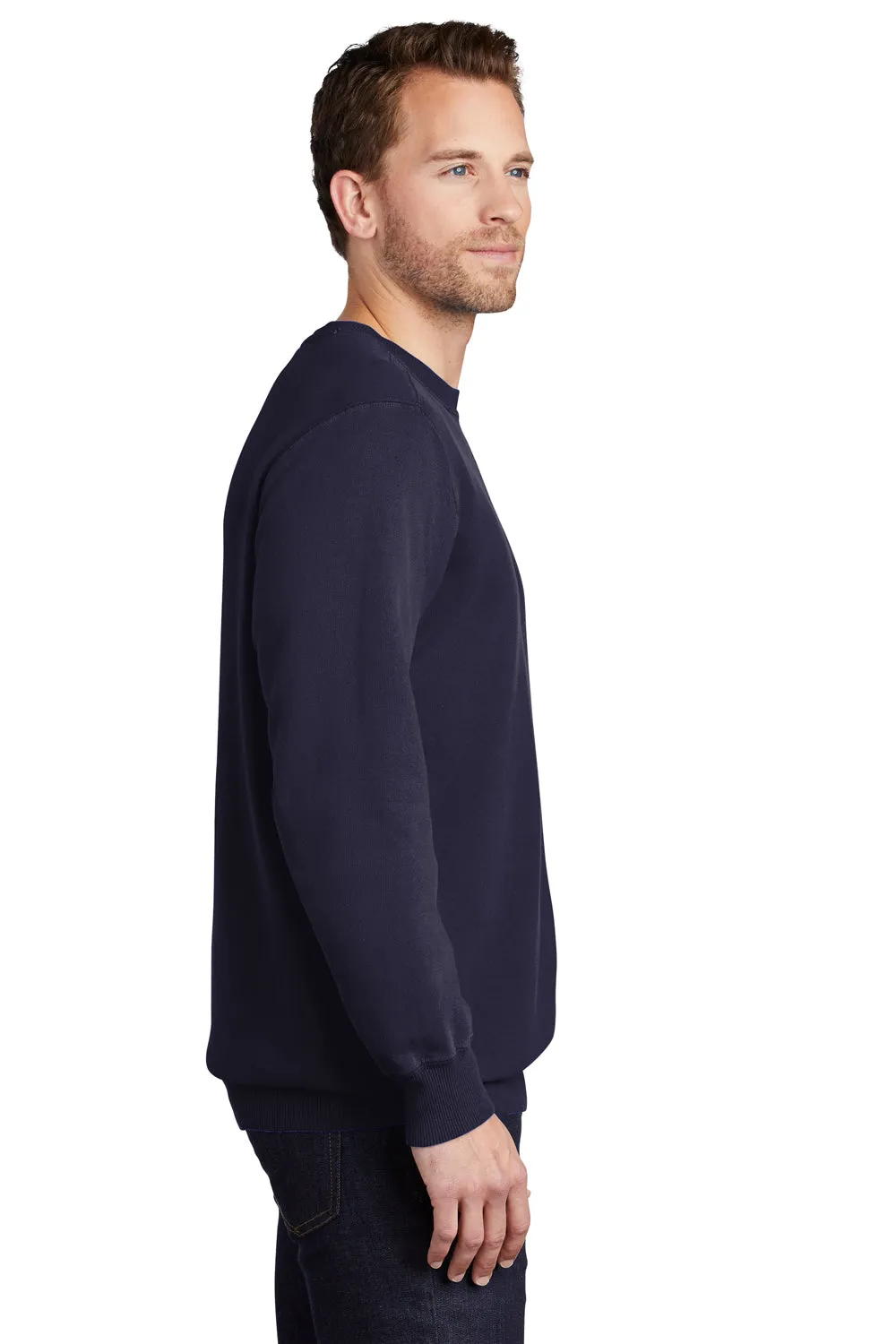 Port & Company Mens Beach Wash Fleece Crewneck Sweatshirt - True Navy Blue  Buy the latest Clothing Port-Company