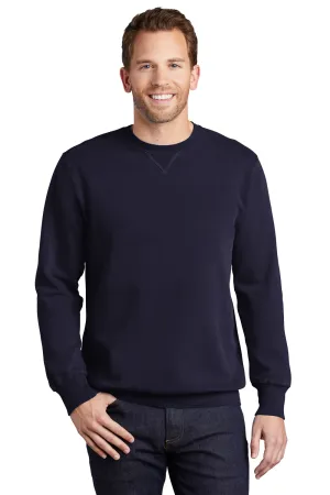 Port & Company Mens Beach Wash Fleece Crewneck Sweatshirt - True Navy Blue  Buy the latest Clothing Port-Company