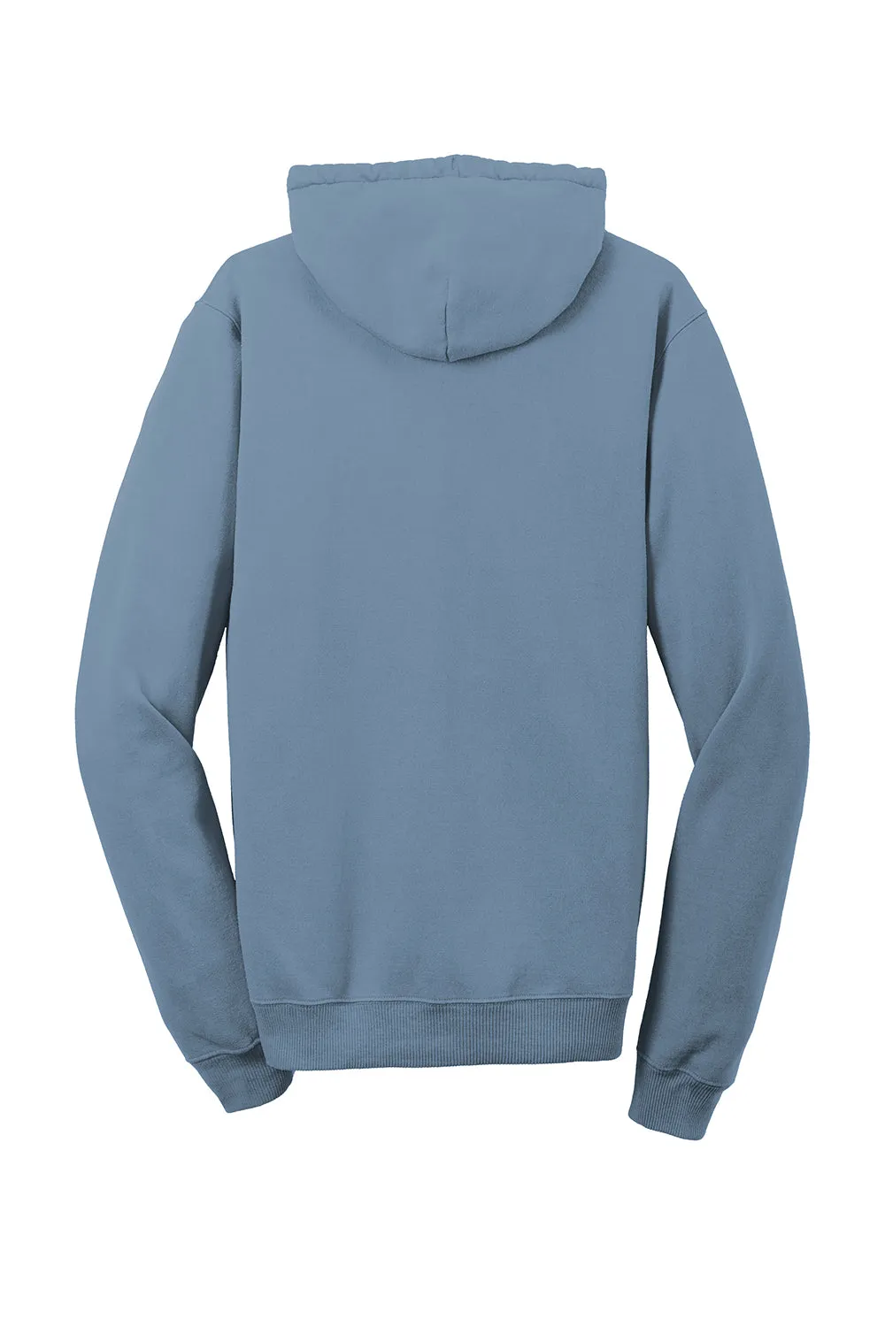 Port & Company Mens Beach Wash Fleece Hooded Sweatshirt Hoodie w/ Pouch Pocket - Denim Blue  Buy the latest Clothing Port-Company