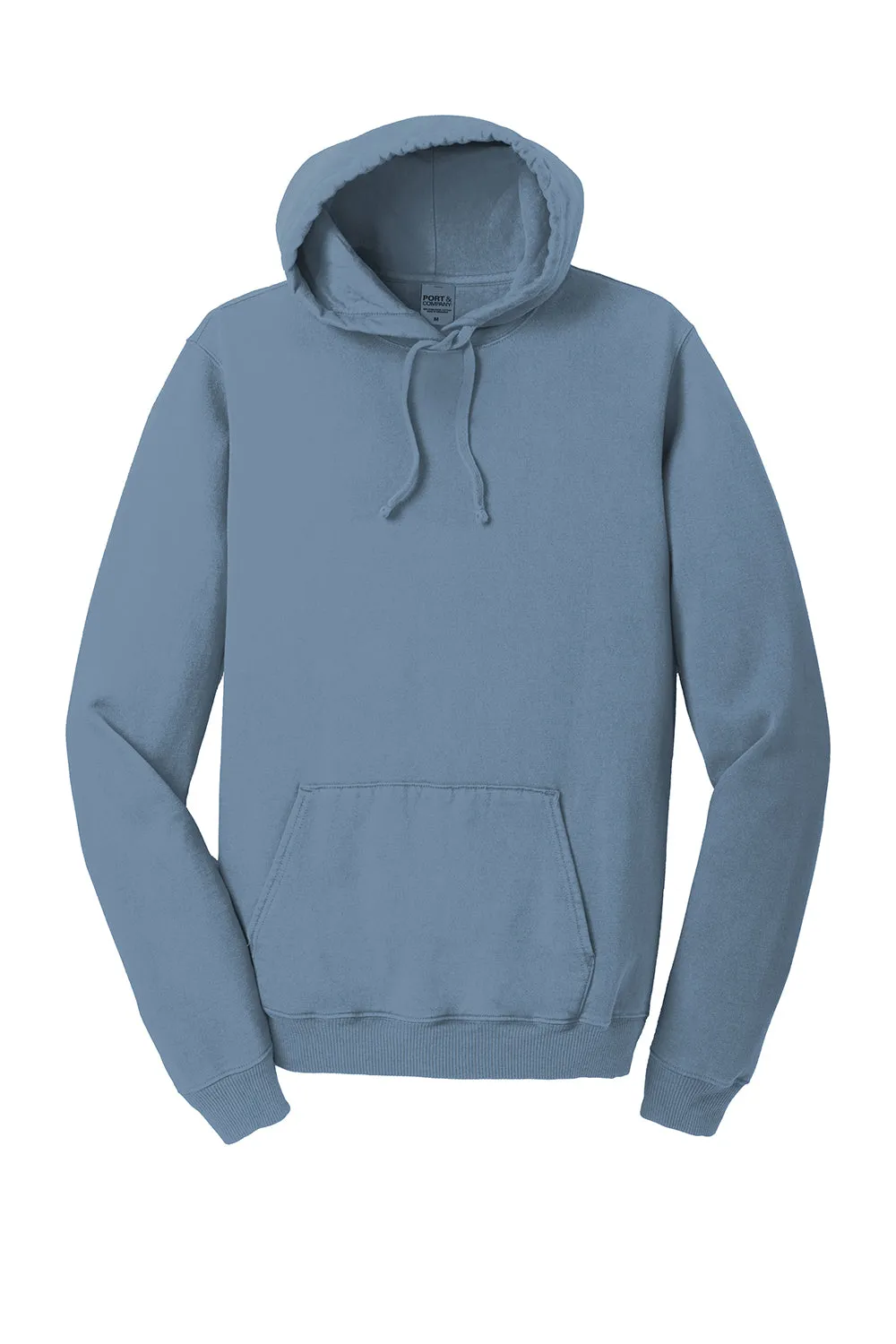 Port & Company Mens Beach Wash Fleece Hooded Sweatshirt Hoodie w/ Pouch Pocket - Denim Blue  Buy the latest Clothing Port-Company