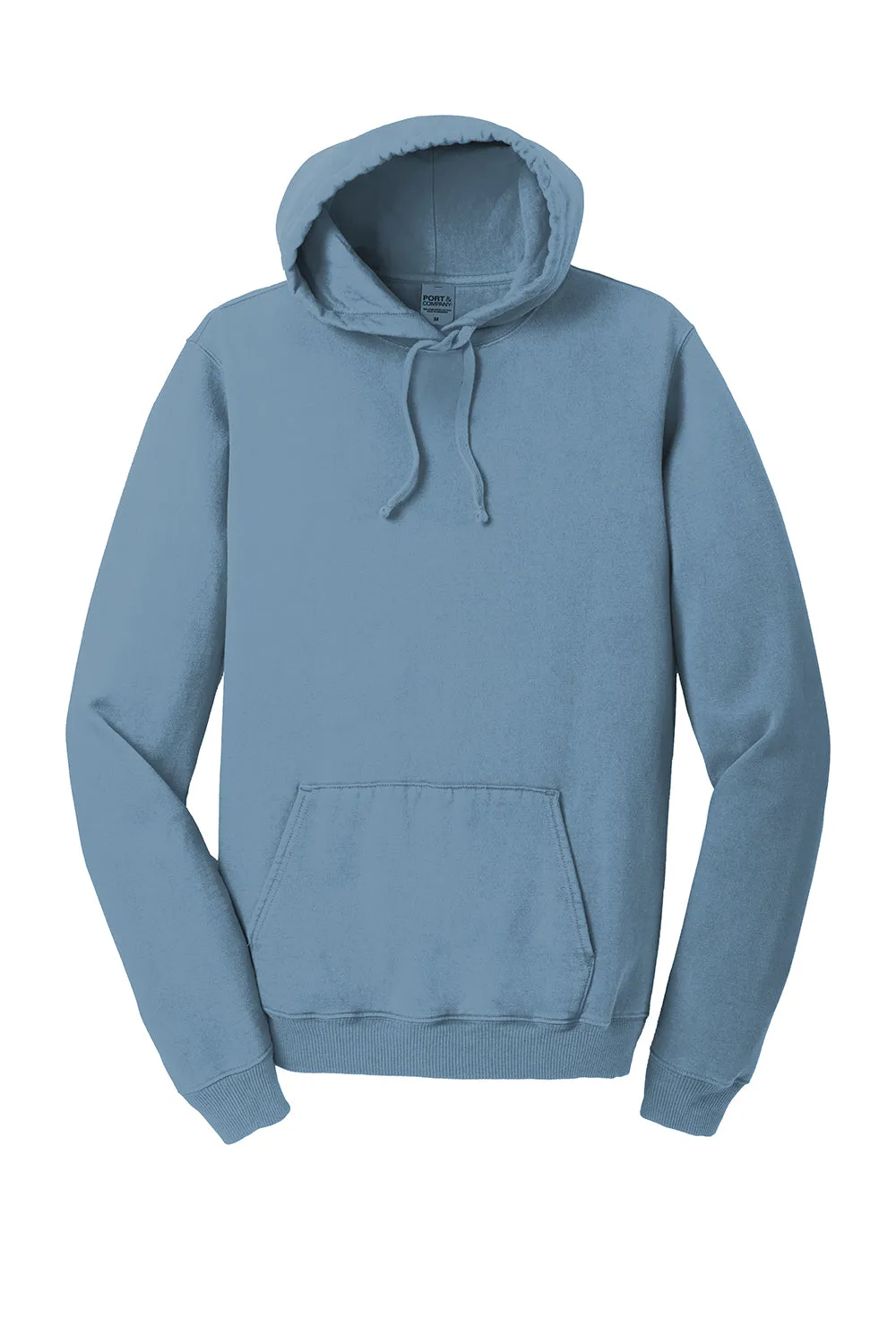 Port & Company Mens Beach Wash Fleece Hooded Sweatshirt Hoodie w/ Pouch Pocket - Mist Blue  Buy the latest Clothing Port-Company