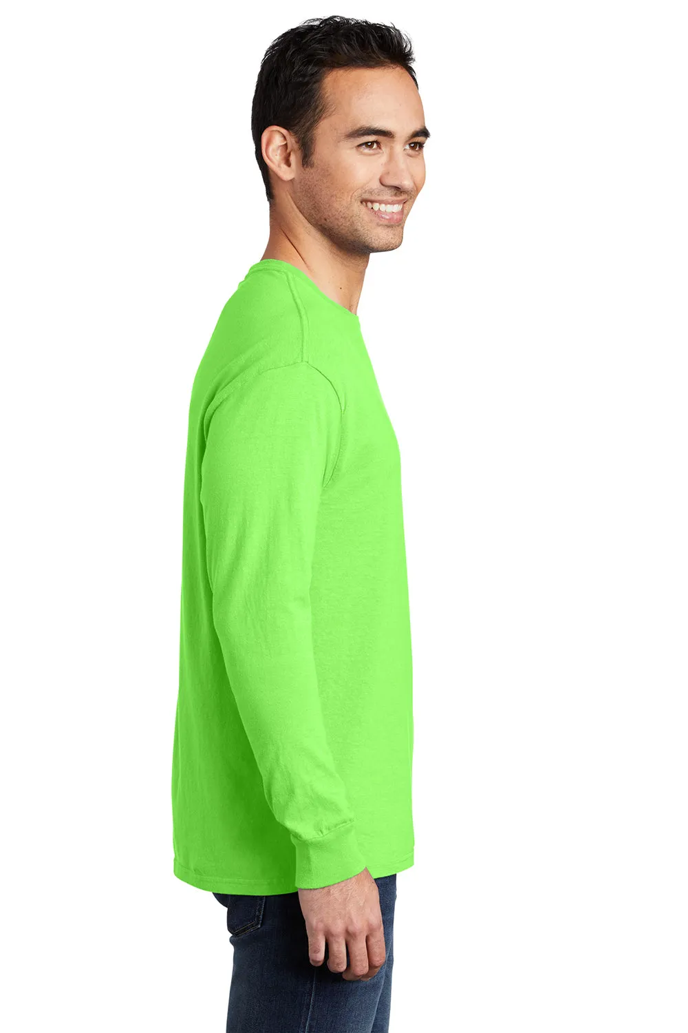 Port & Company Mens Beach Wash Long Sleeve Crewneck T-Shirt - Neon Green  Buy the latest Clothing Port-Company