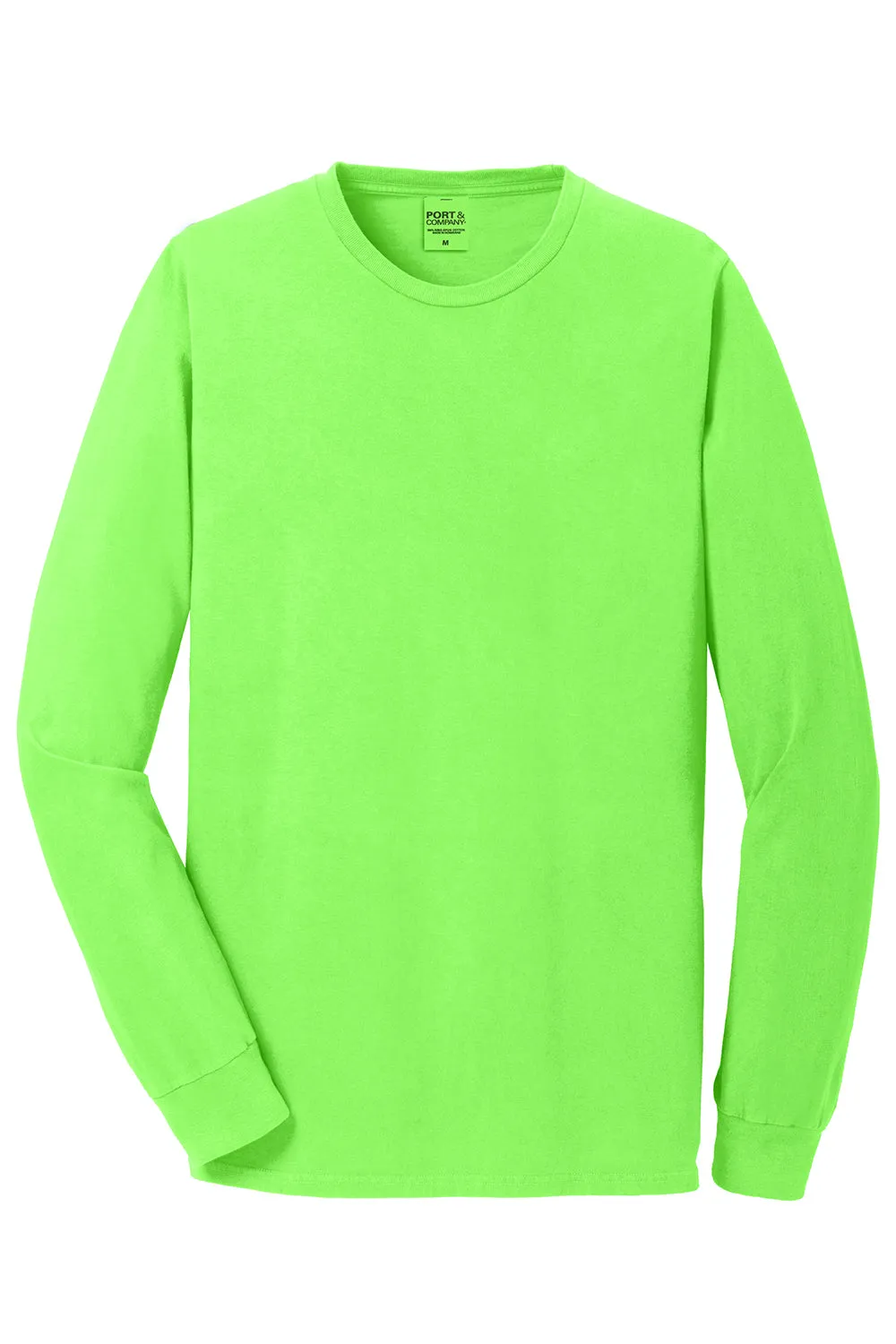 Port & Company Mens Beach Wash Long Sleeve Crewneck T-Shirt - Neon Green  Buy the latest Clothing Port-Company