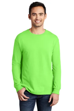 Port & Company Mens Beach Wash Long Sleeve Crewneck T-Shirt - Neon Green  Buy the latest Clothing Port-Company