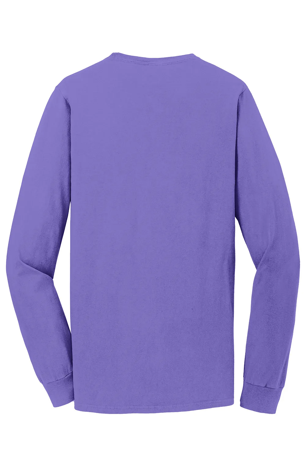 Port & Company Mens Beach Wash Long Sleeve Crewneck T-Shirt w/ Pocket - Amethyst Purple - Closeout  Buy the latest Clothing Port-Company