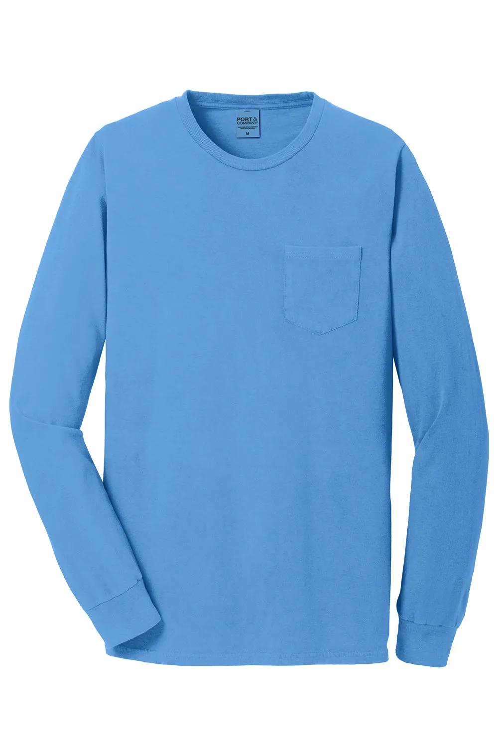 Port & Company Mens Beach Wash Long Sleeve Crewneck T-Shirt w/ Pocket - Blue Moon - Closeout  Buy the latest Clothing Port-Company