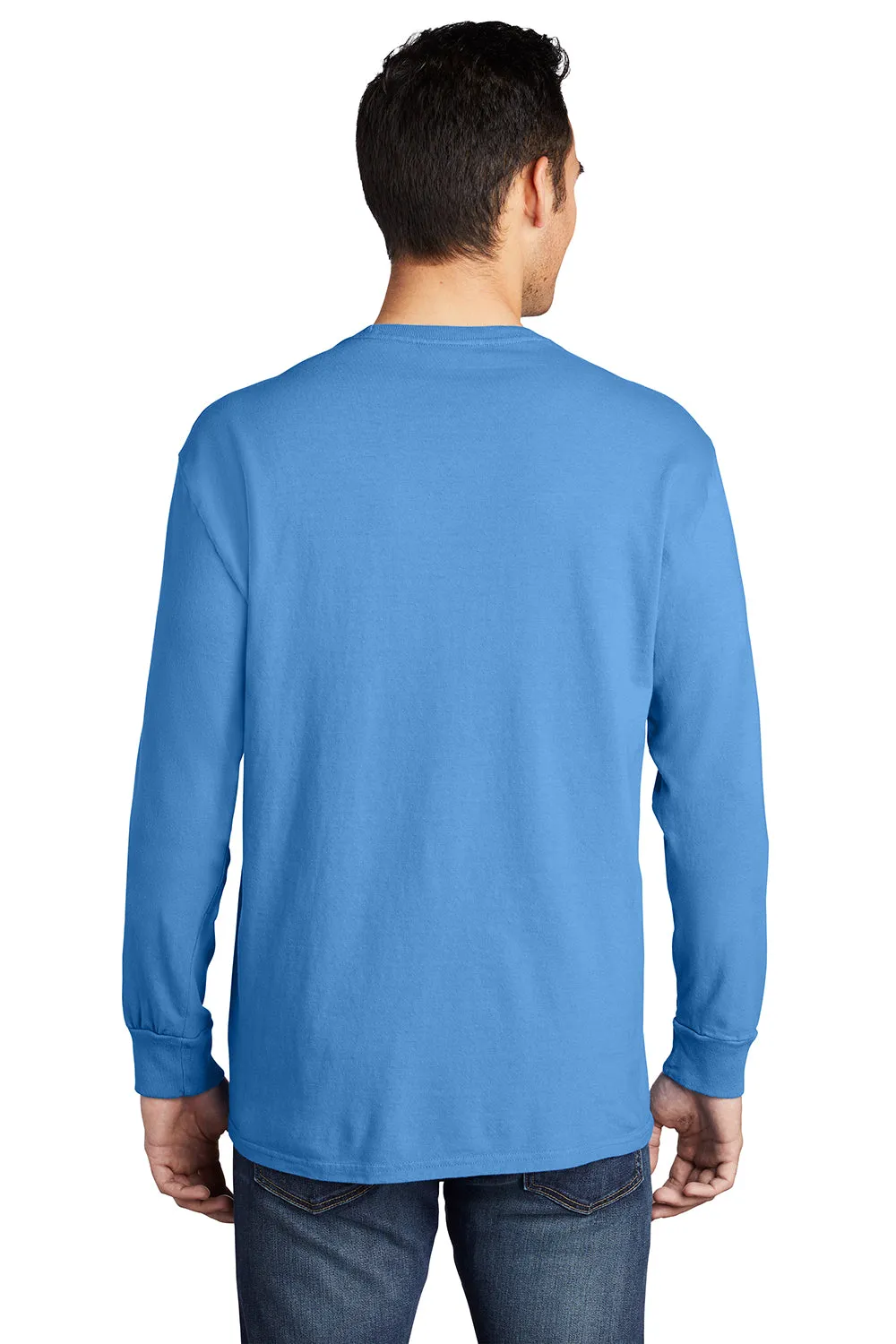 Port & Company Mens Beach Wash Long Sleeve Crewneck T-Shirt w/ Pocket - Blue Moon - Closeout  Buy the latest Clothing Port-Company